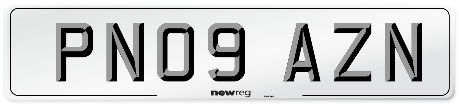 PN09 AZN Number Plate from New Reg